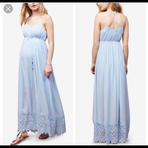 Motherhood Maternity Lace Trim Maternity Dress - M